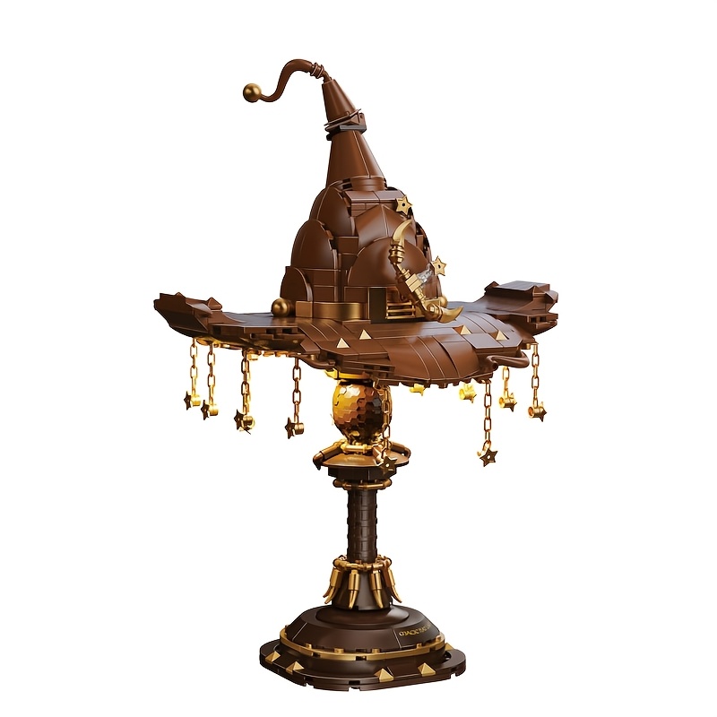 Gilded Chain Wizard Hat Building Blocks, High-Difficulty Assembly